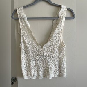 Zara Cream Lace Top